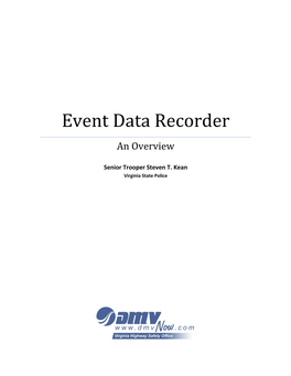 Event Data Recorder an Overview