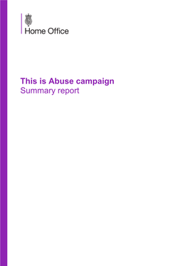 This Is Abuse Campaign Summary Report