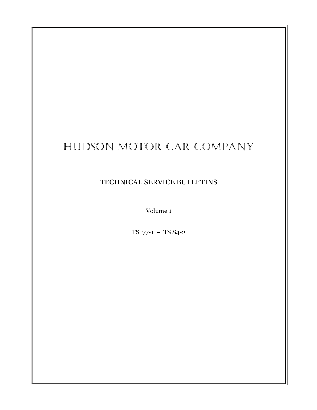 Hudson Motor Car Company