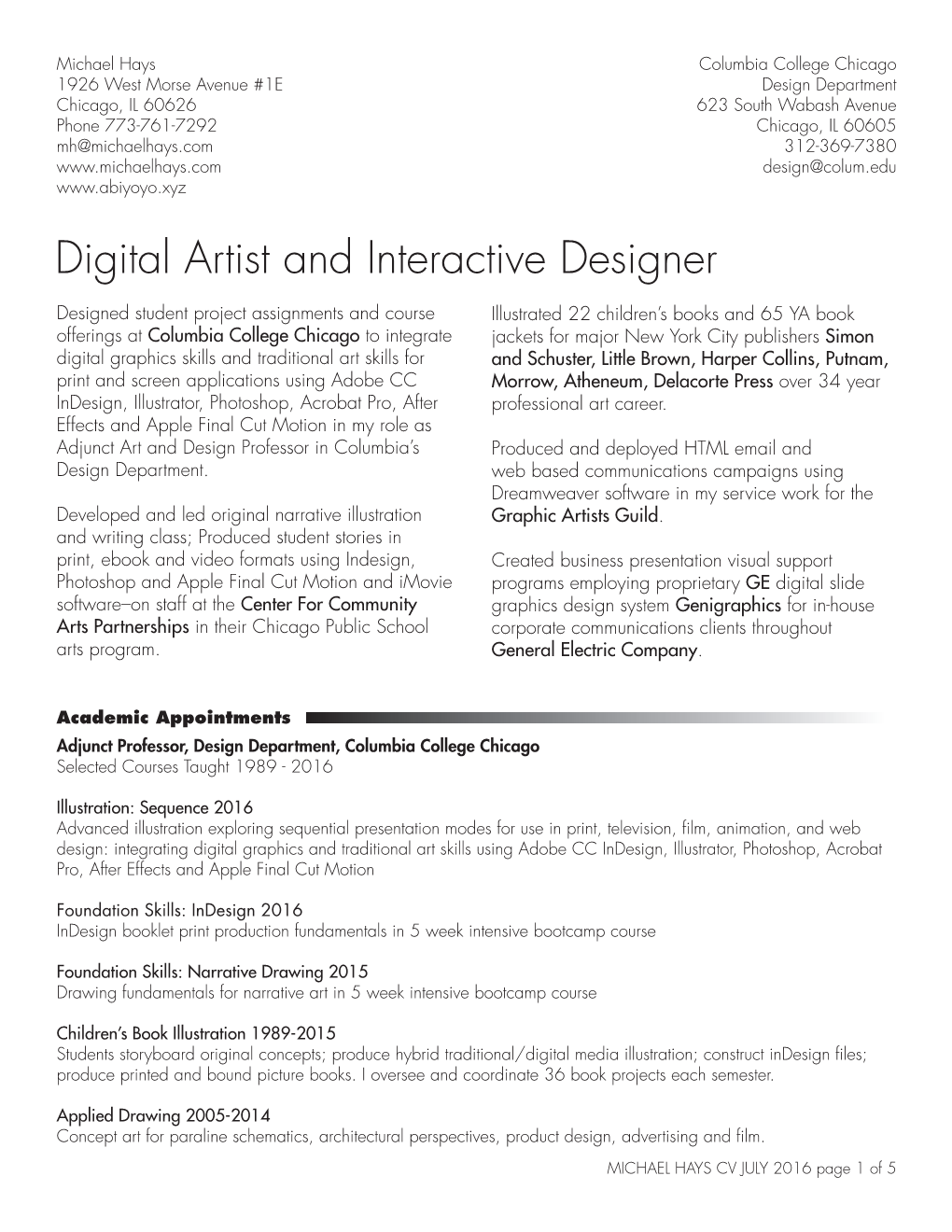 Digital Artist and Interactive Designer
