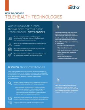 How to Choose Telehealth Technologies