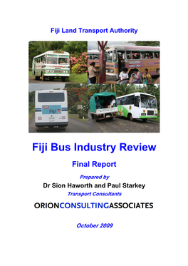 Fiji Bus Industry Review