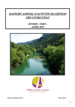 Rapport Annuel D'activite De Gestion Des Cours D'eau