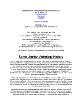 Some Uranian Astrology History