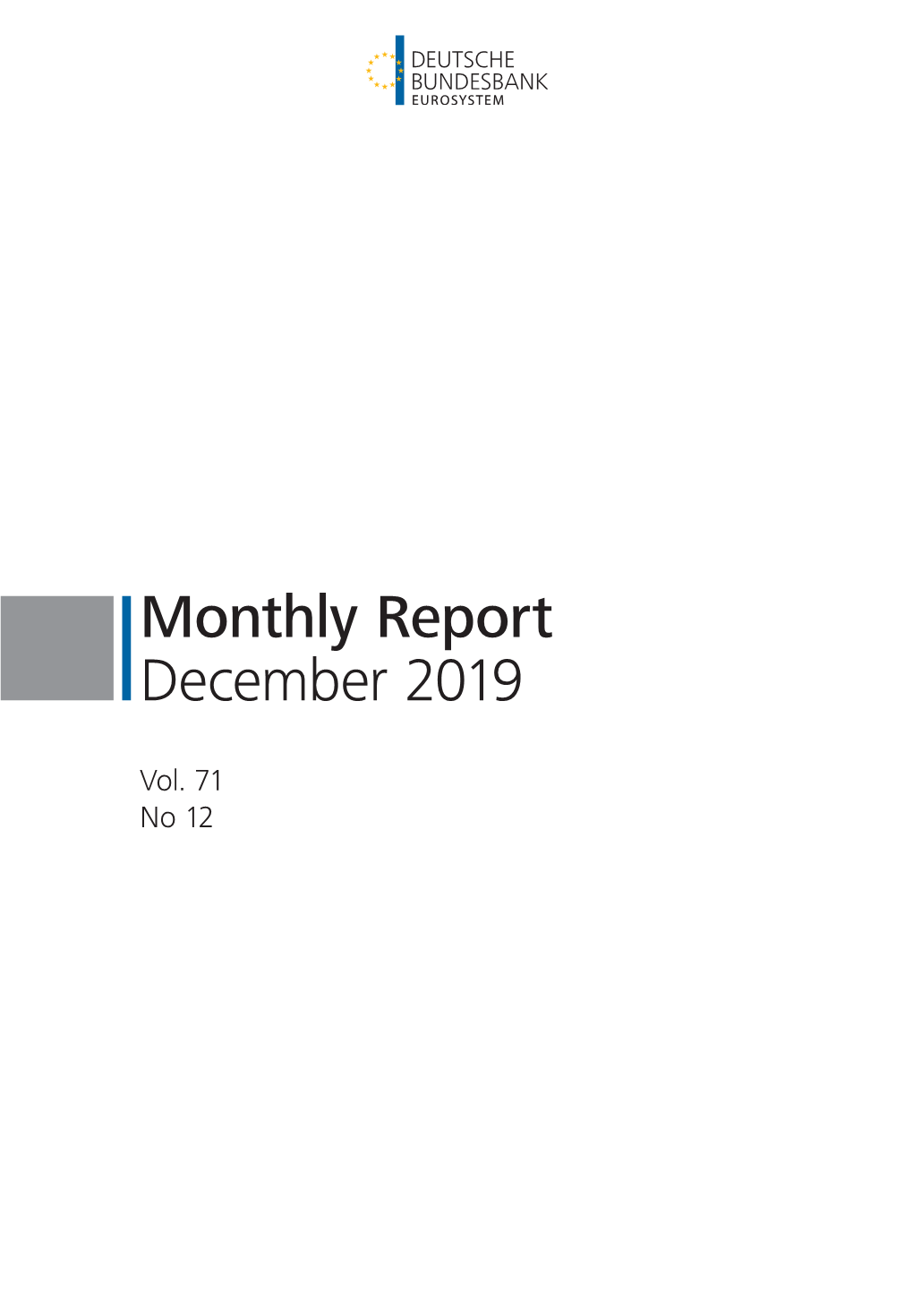 Monthly Report December 2019