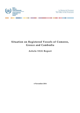 OTP, Comoros Article 53(1) Report