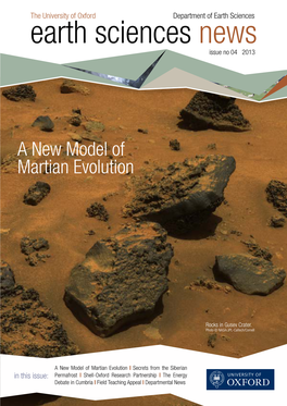 The University of Oxford Department of Earth Sciences Earth Sciences News Issue No 04 2013