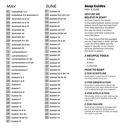 MAY JUNE Soap Guides MAY & JUNE Habakkuk 1 & 2 Ezekiel 18