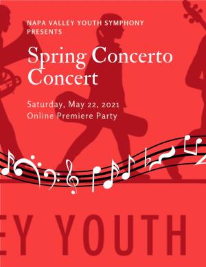 2021 Spring Concerto Concert Program