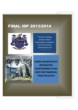 Lekwa Local Municipality Draft Idp 2013/2014