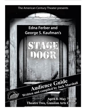 Audience Guide Written and Compiled by Jack Marshall April 8–May 7, 2011 Theatre Two, Gunston Arts Center
