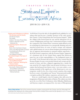 State and Empire in Eurasia/North Africa 500 B.C.E.–500 C.E
