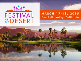 Festival of the Desert Celebrates the Arts and the Art of Living Well