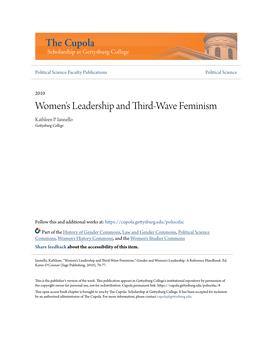 Women's Leadership and Third-Wave Feminism Kathleen P
