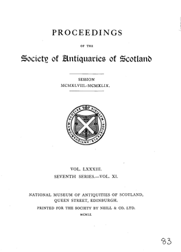 Society of Hntiquaries of Scotland
