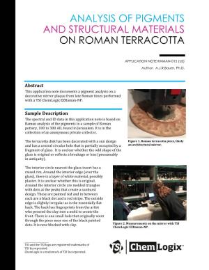 Analysis of Pigments and Structural Materials on Roman Terracotta