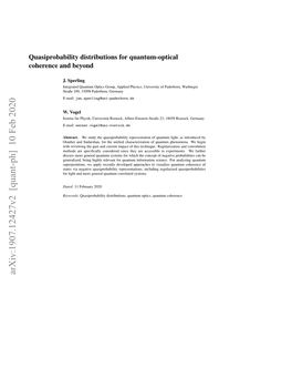 Quasiprobability Distributions for Quantum-Optical Coherence and Beyond