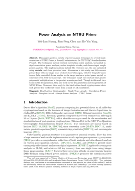 Power Analysis on NTRU Prime