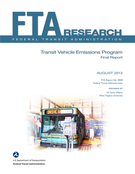 Transit Vehicle Emissions Program Final Report