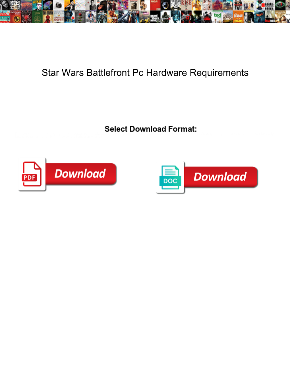 Star Wars Battlefront Pc Hardware Requirements