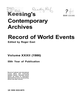 Ing's ? Contemporary Archives Record of World Events
