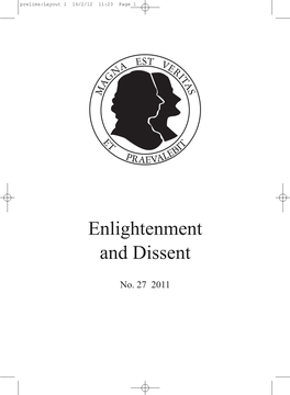 Enlightenment and Dissent