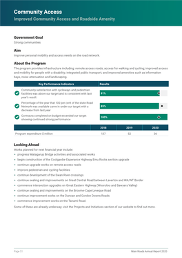 Community Access Improved Community Access and Roadside Amenity