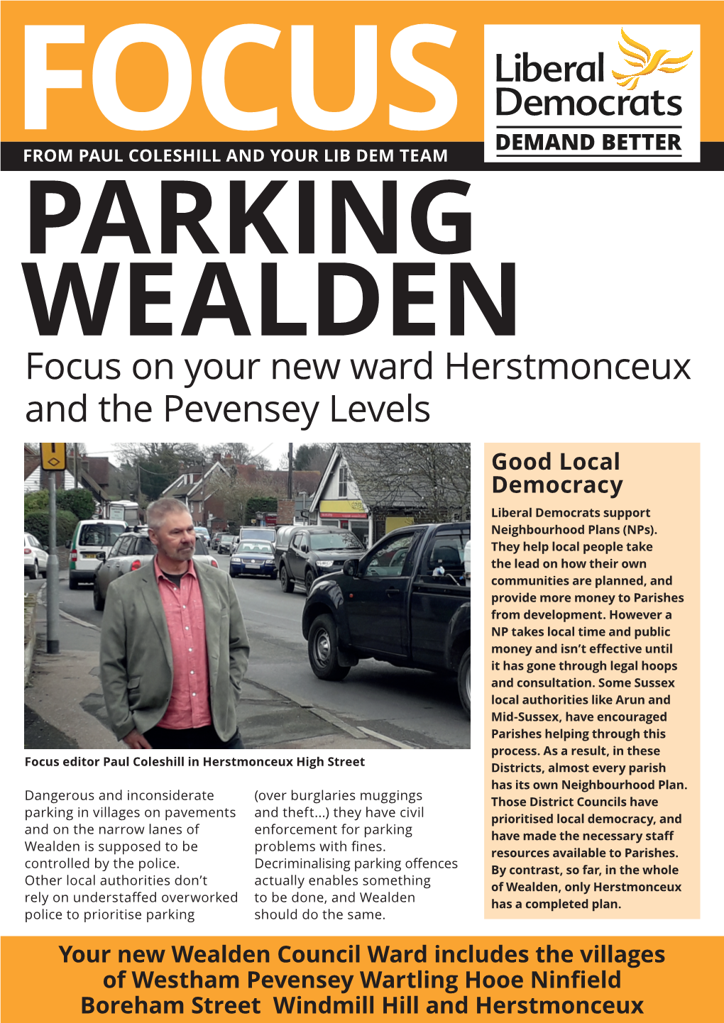 Focus on Your New Ward Herstmonceux and the Pevensey Levels Good Local Democracy Liberal Democrats Support Neighbourhood Plans (Nps)