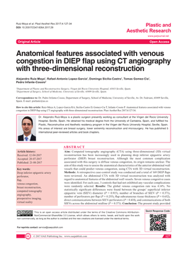 Anatomical Features Associated with Venous Congestion in DIEP Flap Using CT Angiography with Three-Dimensional Reconstruction