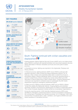 AFGHANISTAN South: Fighting Continued with Civilian Casualties