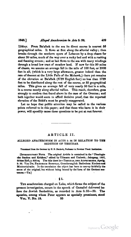 H.B. Hackett, "Alleged Anachronism in Acts 5: 36