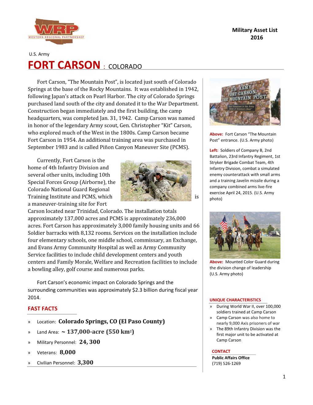 Fort Carson : Colorado