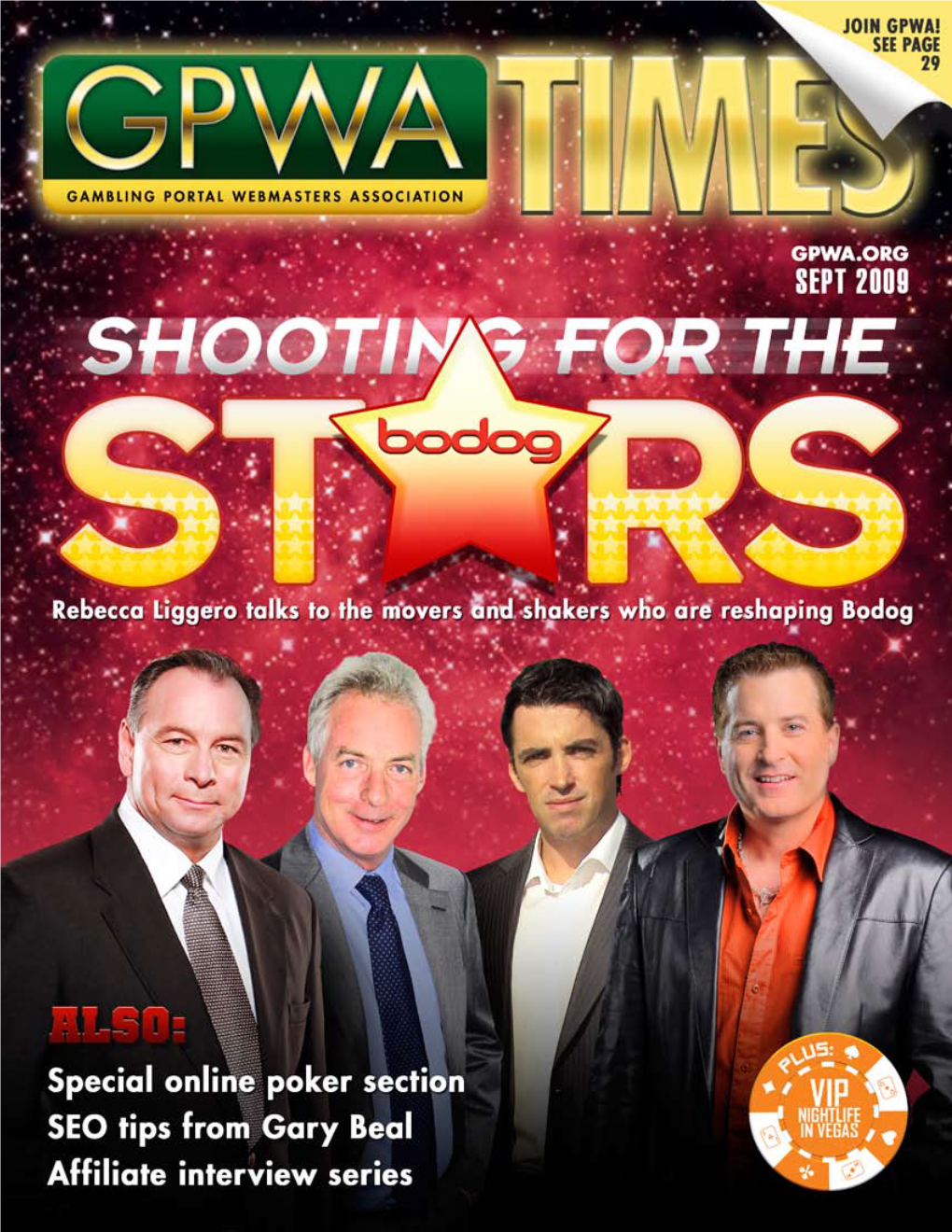 GPWA Times Magazine Also Inside, Vin Narayanan Takes Us Bodog Makeover