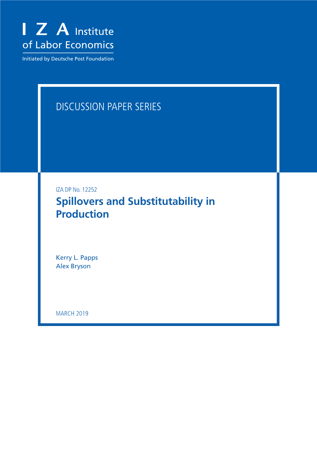 Spillovers and Substitutability in Production