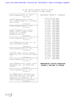 Case 1:14-Cv-08074-JBS-KMW Document 186 Filed 09/25/15 Page