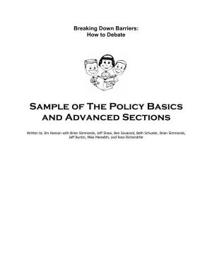 Sample of the Policy Basics and Advanced Sections