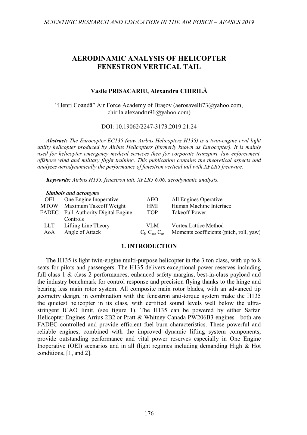 Aerodinamic Analysis of Helicopter Fenestron Vertical Tail