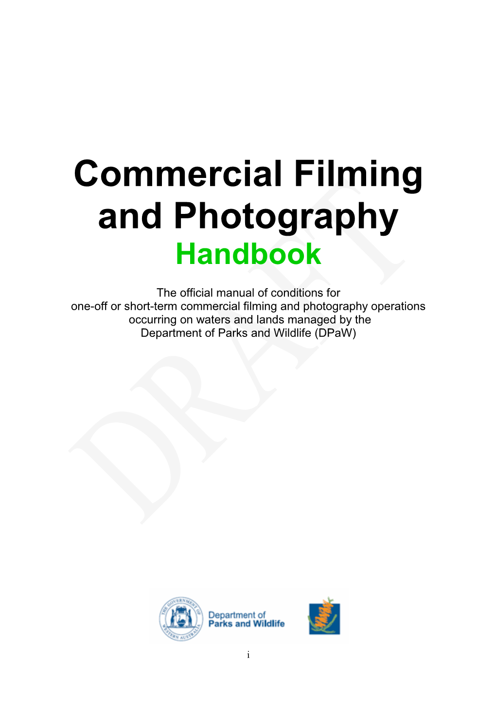 Commercial Filming and Photography Handbook