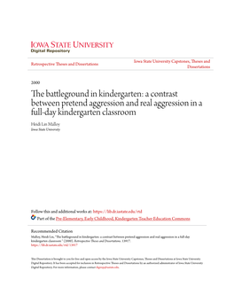 The Battleground in Kindergarten: a Contrast Between Pretend Aggression and Real