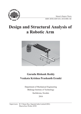 Design and Structural Analysis of a Robotic Arm