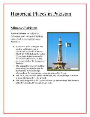 Historical Places in Pakistan