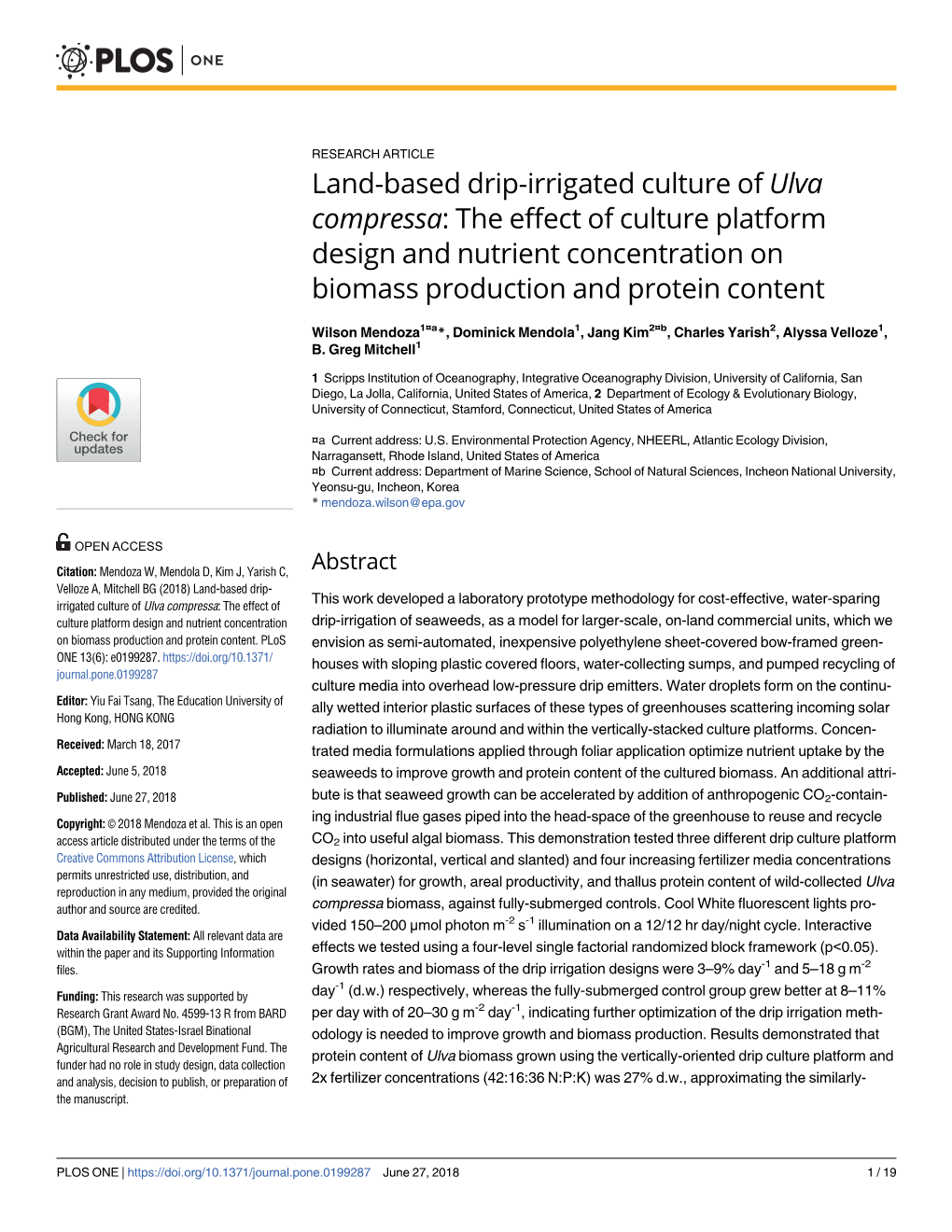 Land-Based Drip-Irrigated Culture of Ulva Compressa: the Effect of Culture Platform Design and Nutrient Concentration on Biomass Production and Protein Content