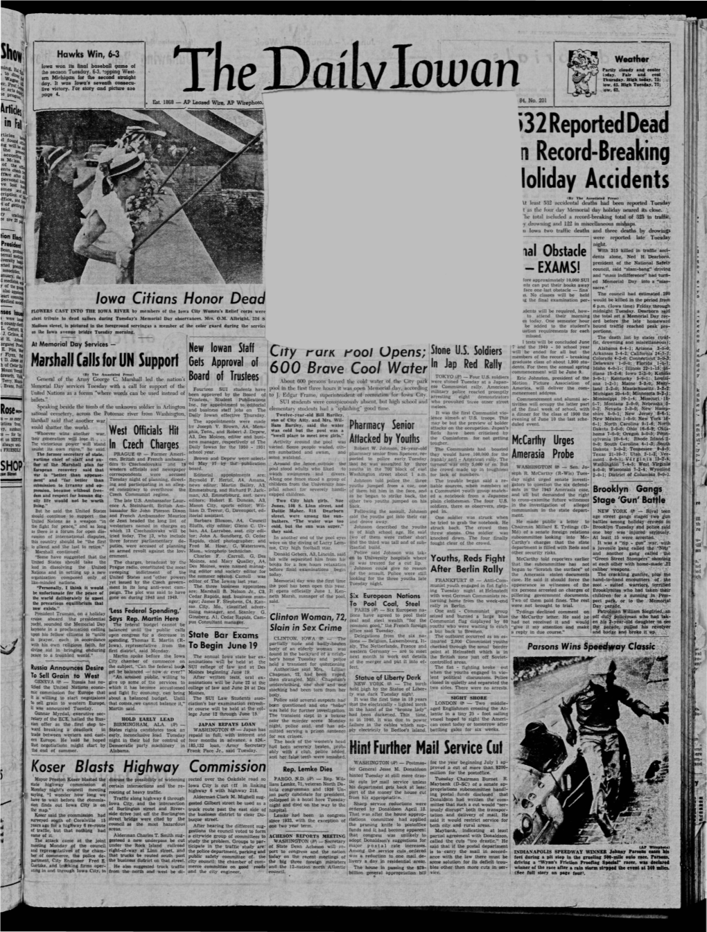 Daily Iowan (Iowa City, Iowa), 1950-05-31