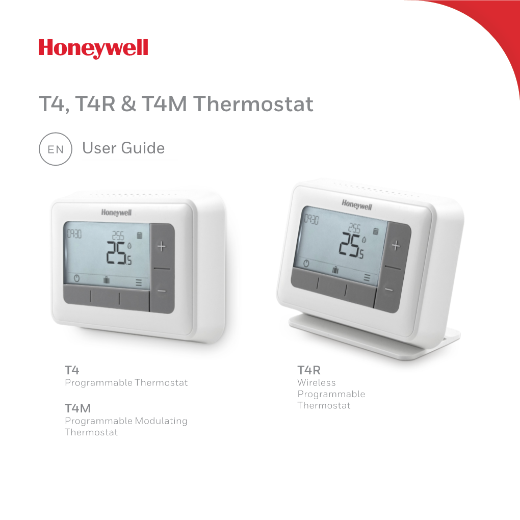 Honeywell T4 T4M T4R Thermostats User Guide