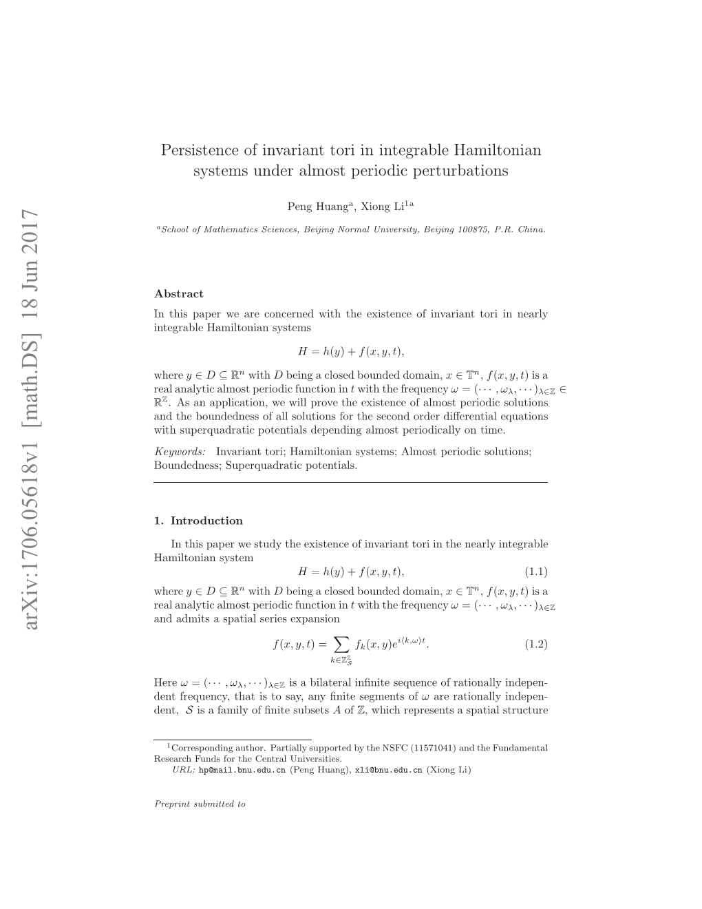 Persistence of Invariant Tori in Integrable Hamiltonian Systems