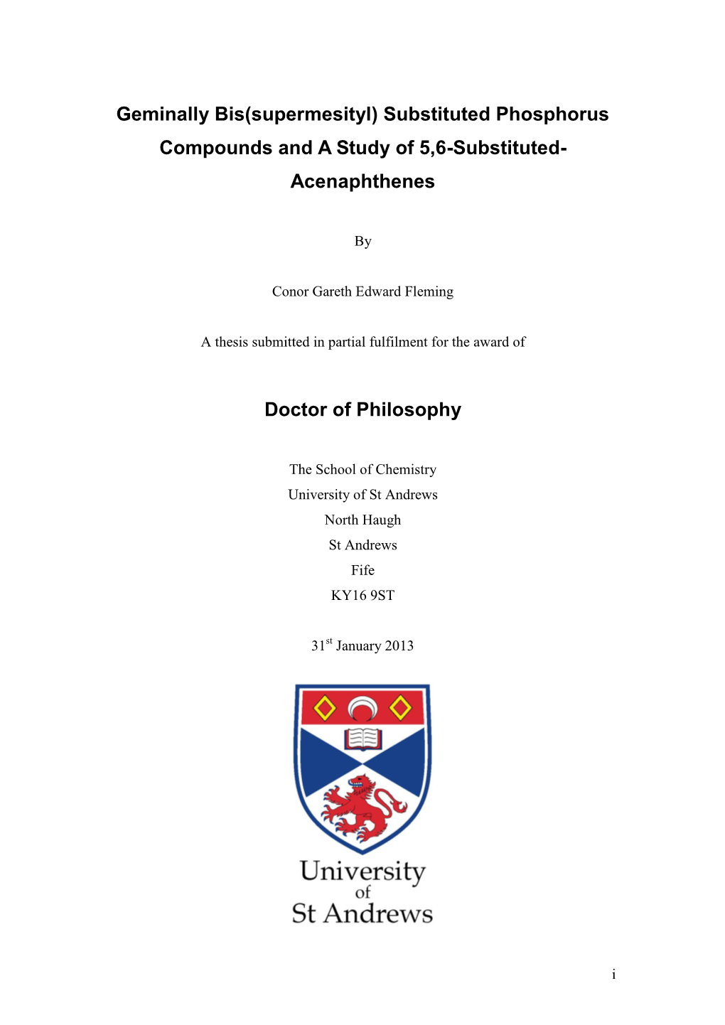 Conorflemingphdthesis.Pdf (3.852Mb)