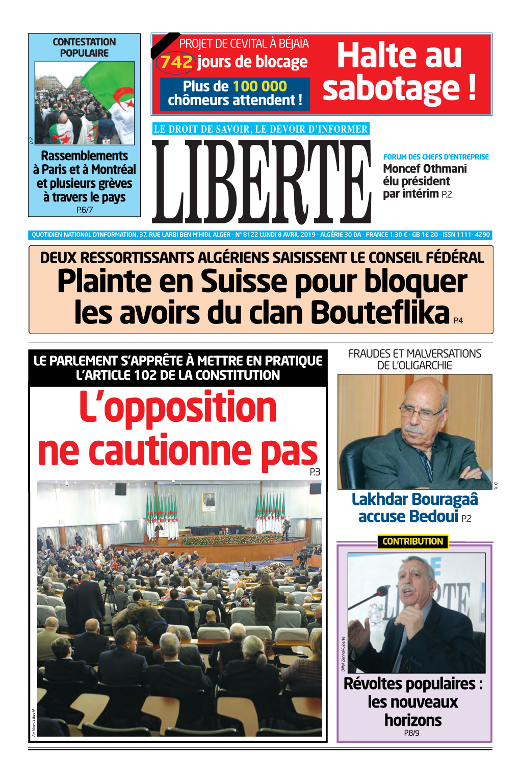 L'opposition Ne Cautionne