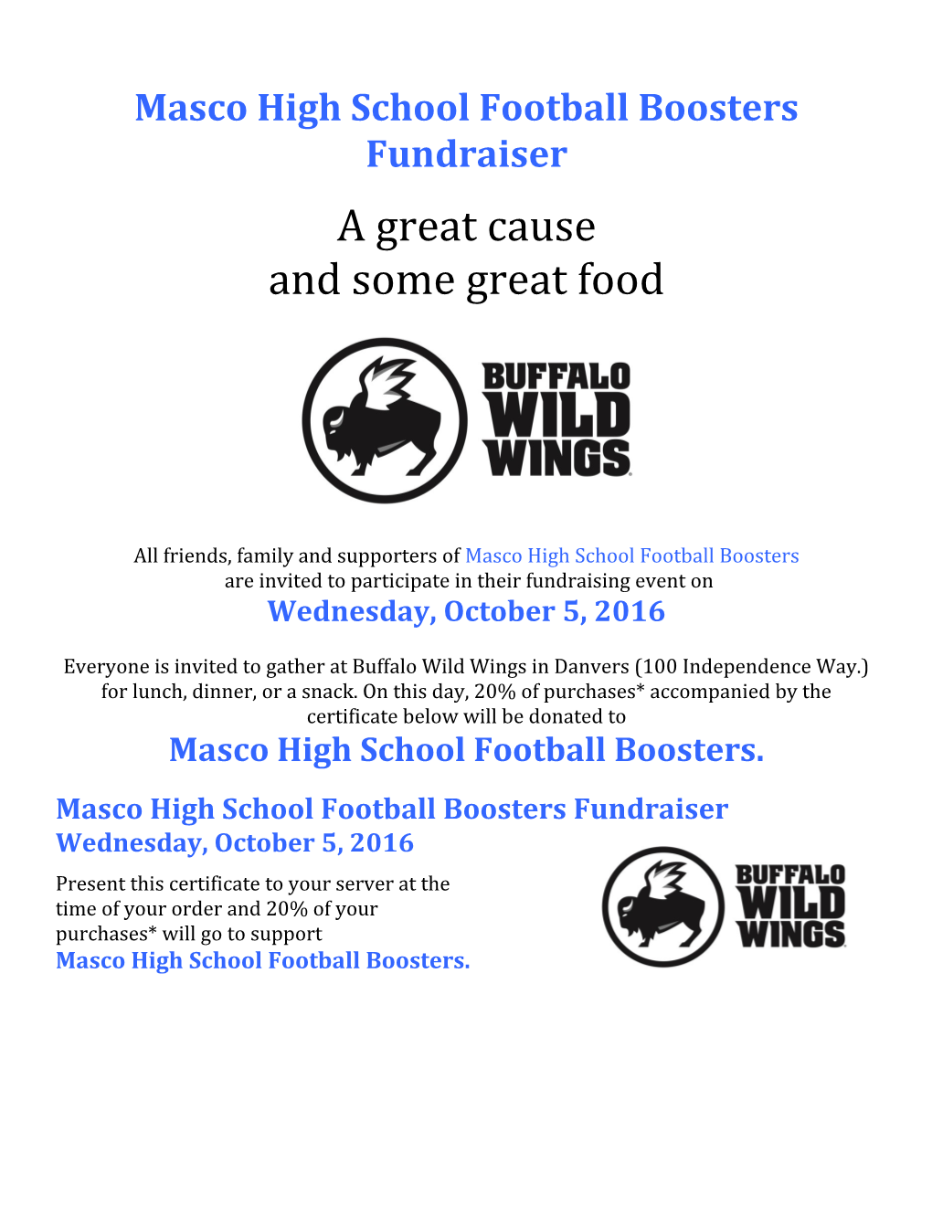 Masco High School Football Boosters