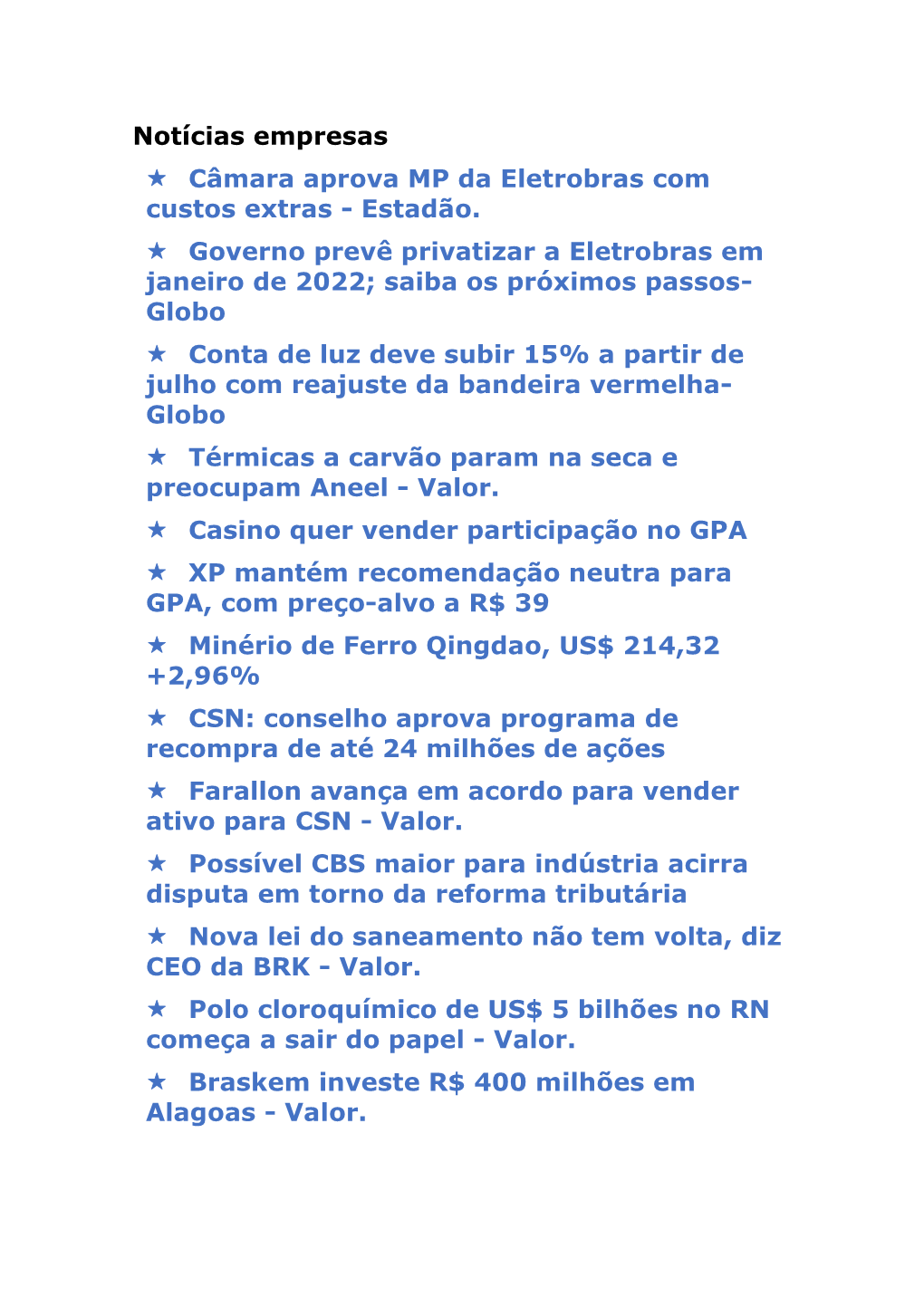 Notícias Empresas Câmara Aprova MP Da Eletrobras Com Custos Extras