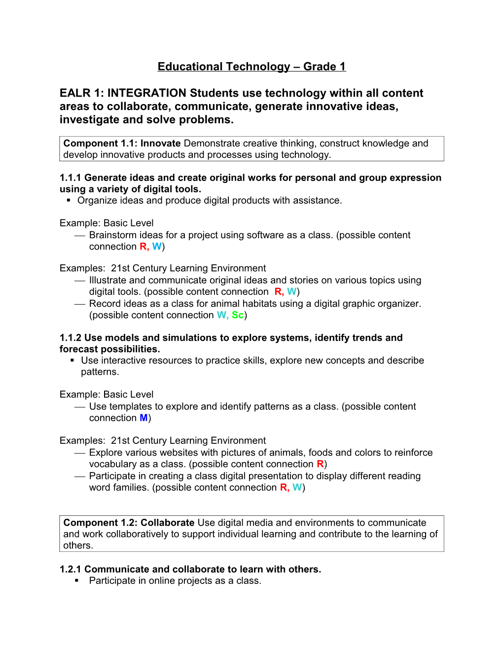 Educational Technology Grade 1